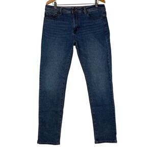 Indigo Wisdom Jeans Mens 34x32 Blue Straight‎ Leg Stretch Denim
